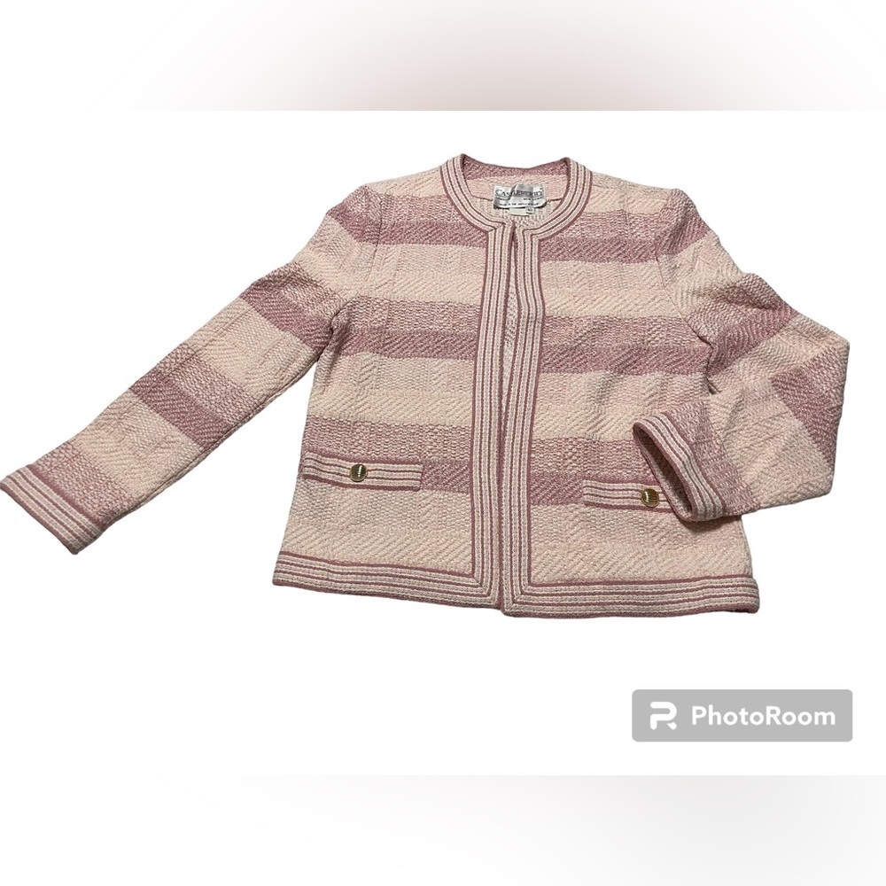 CASTLEBERRY,Castleberry Jackets & Coats | Castleberry Pink/white Blazer size:10